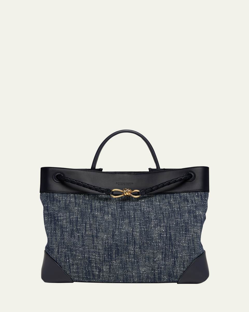 Large Andiamo Denim Boucle Crossbody Bag